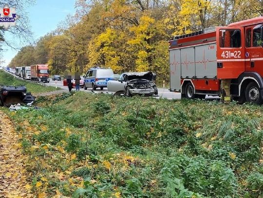 Zdarzenie z udziałem 6 osobówek miało miejsce w m. Łopiennik Podleśny.