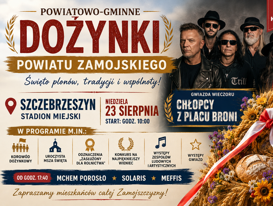 Powiat zamojski podziękuje za plony. Wielkie dożynki w Szczebrzeszynie