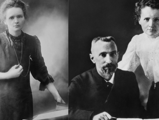 Maria Skłodowska-Curie z Piotrem Curie, wybitnym naukowcem i jej mężem.