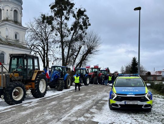 30 grudnia 2025. Protest rolników na terenie powiatu hrubieszowskiego.