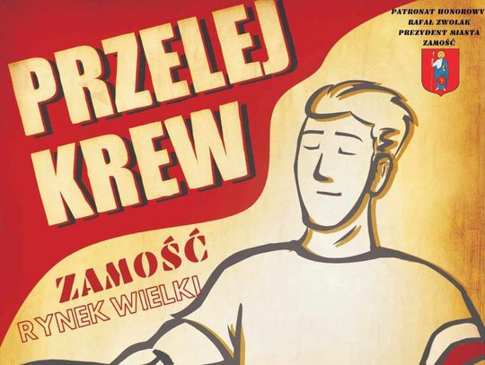 "Przelej krew w rocznicę Powstania". Akcja na Rynku Wielkim w Zamościu