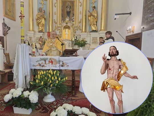 Rokokowa rzeźba Chrystusa po renowacji. Można ją teraz zobaczyć w kościele w Gródku Zabytkową rzeźbę Chrystusa Zmartwychwstałego z kościoła w Gródku po odnowieniu można już podziwiać. Jest ustawiona przy ołtarzu, ale tylko w okresie wielkanocnym.