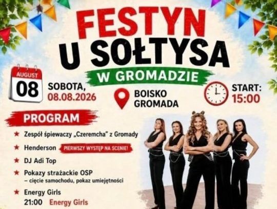 Po kilku latach przerwy do kalendarza wydarzeń w gminie Biłgoraj powraca festyn w Gromadzie.