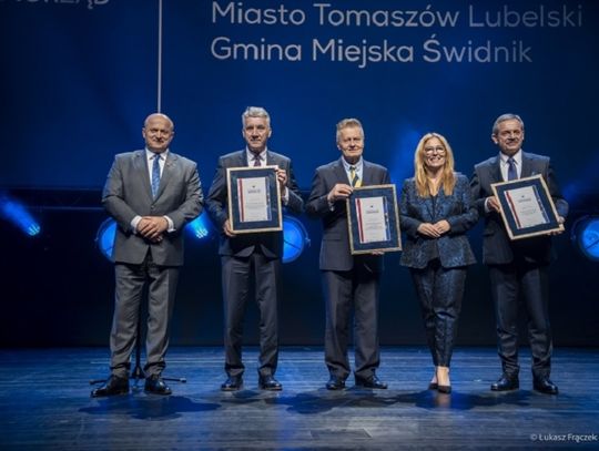 Tomaszów Lubelski wyróżniony na gali Europejski Samorząd – Ambasador Funduszy Europejskich