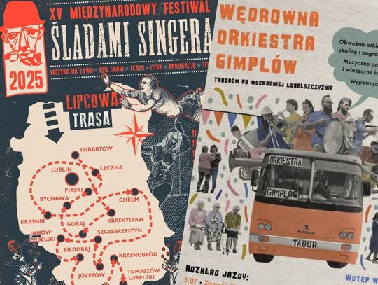 Miasto Tomaszów w lipcu znajdzie się na trasie dwóch ciekawych wydarzeń kulturalnych: Wędrownej Orkiestry Gimplów oraz Festiwalu Śladami Singera.