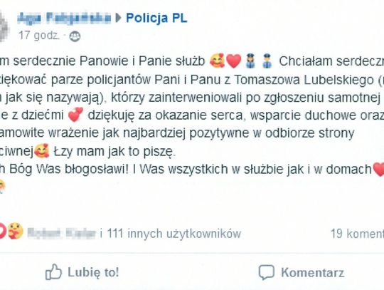 Tomaszów Lubelski: Podziękowania dla pary policjantów