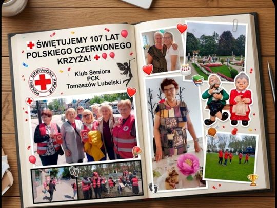 Klub Seniora PCK Tomaszów Lubelski dołączył do świętowania 107. rocznicy powstania Polskiego Czerwonego Krzyża i Półksiężyca.