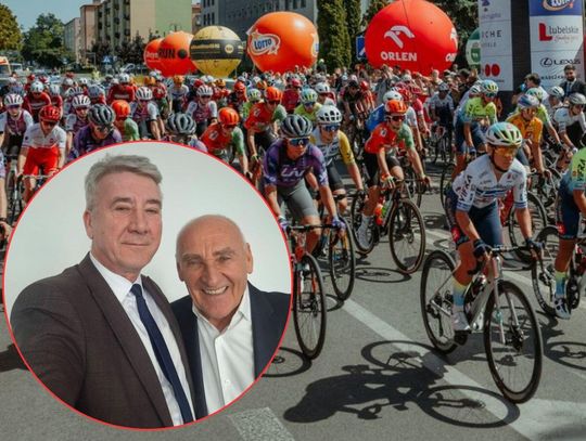 Wspaniałą dla Tomaszowa wiadomość ogłosił Czesław Lang, Czesław Lang, wybitny kolarz torowy i szosowy, organizator Tour de Pologne UCI World Tour. Na zdjęciu z burmistrzem miasta Wojciechem Żukowskim.