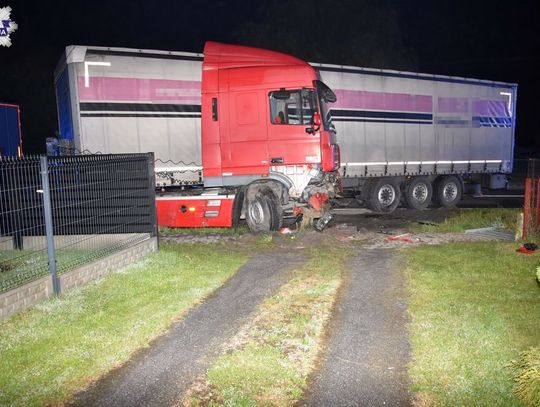 Ukrainiec dostał 1000 złotych mandatu. Na drodze krajowej w Miączynie stracił panowanie nad tirem