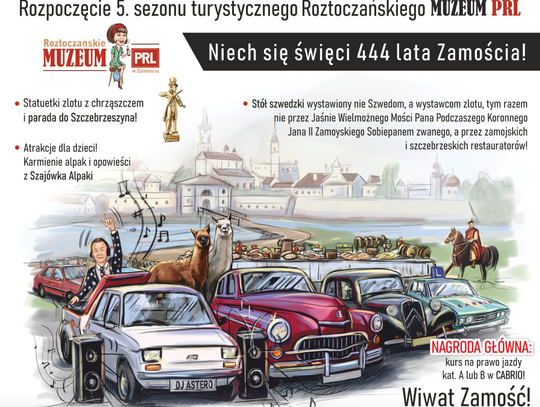Roztoczańskie Muzeum PRL w Zamościu zaprasza wszystkich miłośników motoryzacji na zlot pojazdów zabytkowych "Speed Car 1-Majowa Motoparada Klasyków".