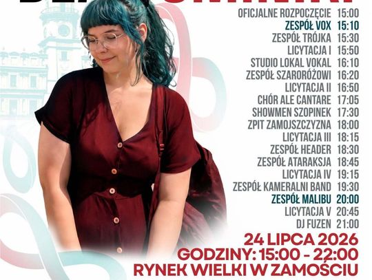 24 lipca na Rynku Wielkim w Zamościu odbędzie się charytatywny koncert „Wszyscy gramy dla Dominiki”.
