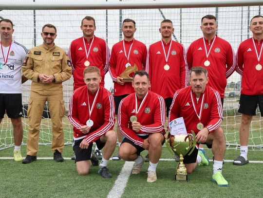 Strażacy z KP PSP Tomaszów Lubelski - wicemistrzami województwa lubelskiego w piłce nożnej.