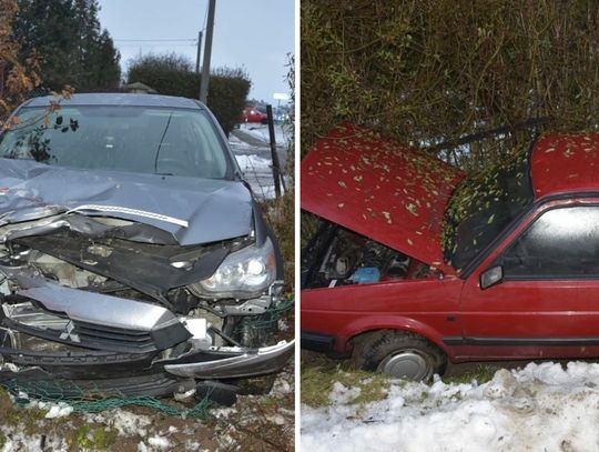 W Wielączy zderzyły się dwa samochody osobowe.