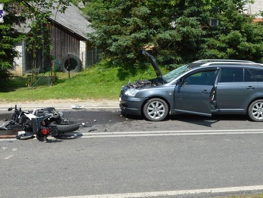 Wypadek motocyklisty w Gorajcu Zagroble