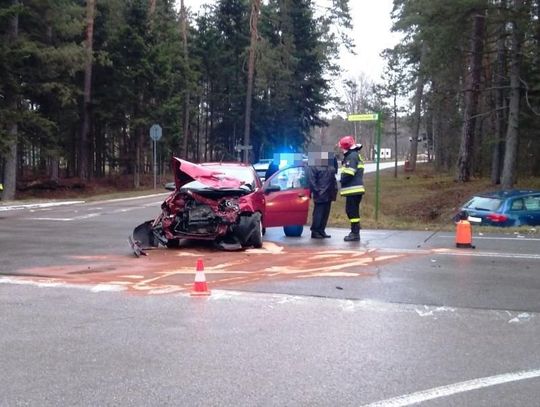 Wypadek na skrzyżowaniu w Suścu
