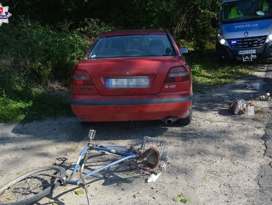 Wypadek w Śniatyczach. Rowerzysta potrącony przez volvo