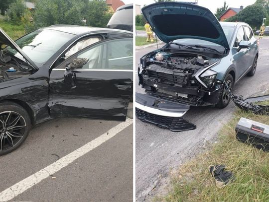 Wypadek w Tarnawatce: 32-latka ranna po zderzeniu audi z kią