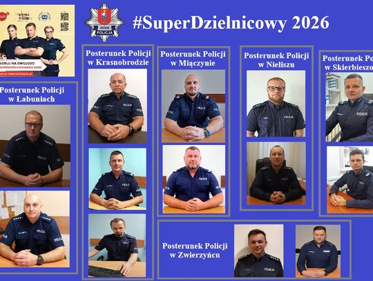 Zagłosuj na swojego dzielnicowego w ramach plebiscytu na Super Dzielnicowego 2026 Tylko do 16 kwietnia 2026 r. można oddawać głosy na swojego dzielnicowego w ramach internetowego plebiscytu #SuperDzielnicowy2026.