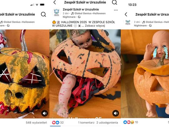 Urszulin. Zdjęcia z konkursu halloweenowego, które wzbudziły kontrowersje po zamieszczeniu ich na szkolnym profilu na Facebooku