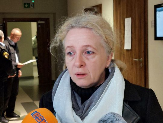 Matka zamordowanego Eryka Romanowskiego w Sądzie Okręgowym w Zamościu.