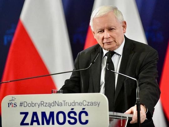 Jarosław Kaczyński był w Zamościu. Przestrzegał przed "niemiecką formacją"