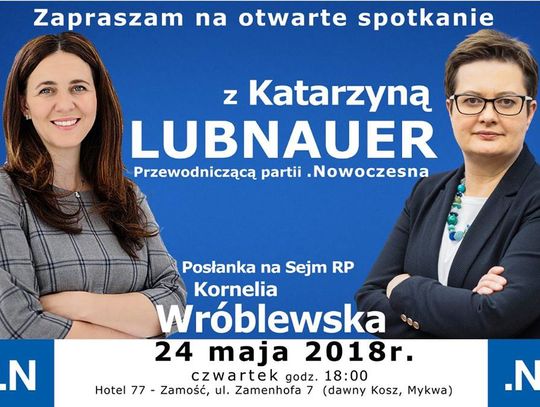 Zamość: Katarzyna Lubnauer spotka się z mieszkańcami