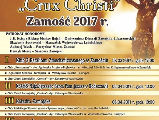 Zamość: Koncerty Muzyki Pasyjnej Crux Christi 2017