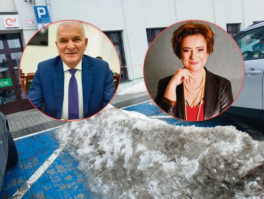 Radna Klimczuk podpowiada prezesowi Josikowi: „Na Starówce czekają zasypane miejsca parkingowe dla osób z niepełnosprawnościami”.