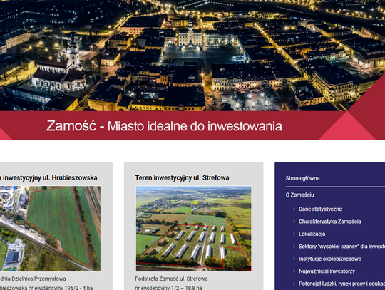 Zamość: Serwis investin.zamosc.pl wystartował. To nowa strona gospodarcza miasta