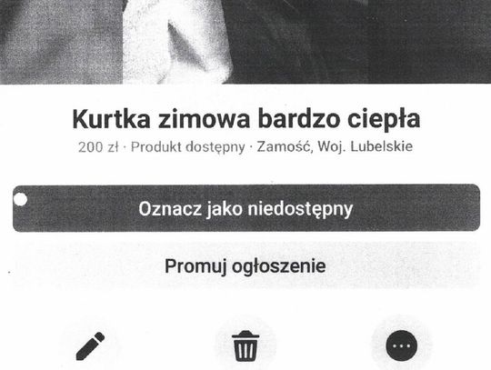 32-letni mieszkaniec Zamościa o oszustwie powiadomił Policję.