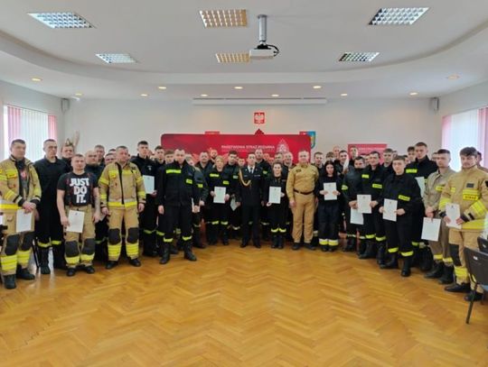 W Komendzie Miejskiej Państwowej Straży Pożarnej w Zamościu zakończone zostało kolejne szkolenie podstawowe dla strażaków ratowników OSP.