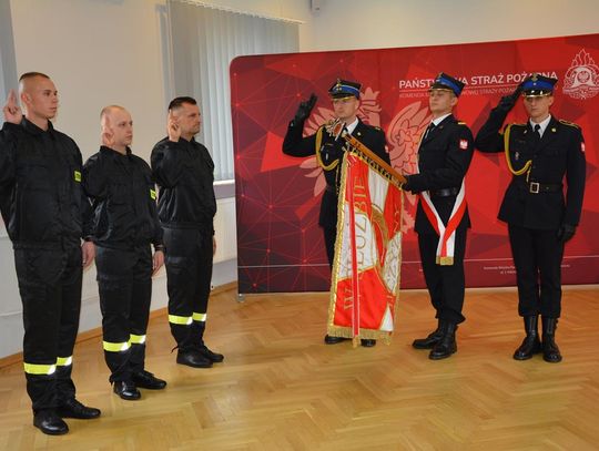 Zamość: Trzech nowych strażaków złożyło uroczyste ślubowanie [ZDJĘCIA]
