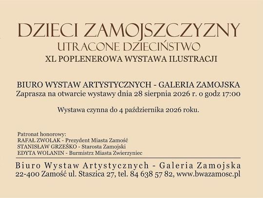 Zamość. Utracone dzieciństwo, czyli nowa wystawa w BWA