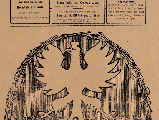 Okładka „Podlasiaka”, wydanie z 17 kwietnia 1927 r. 99 lat temu Wielkanoc wypadała właśnie tego dnia.