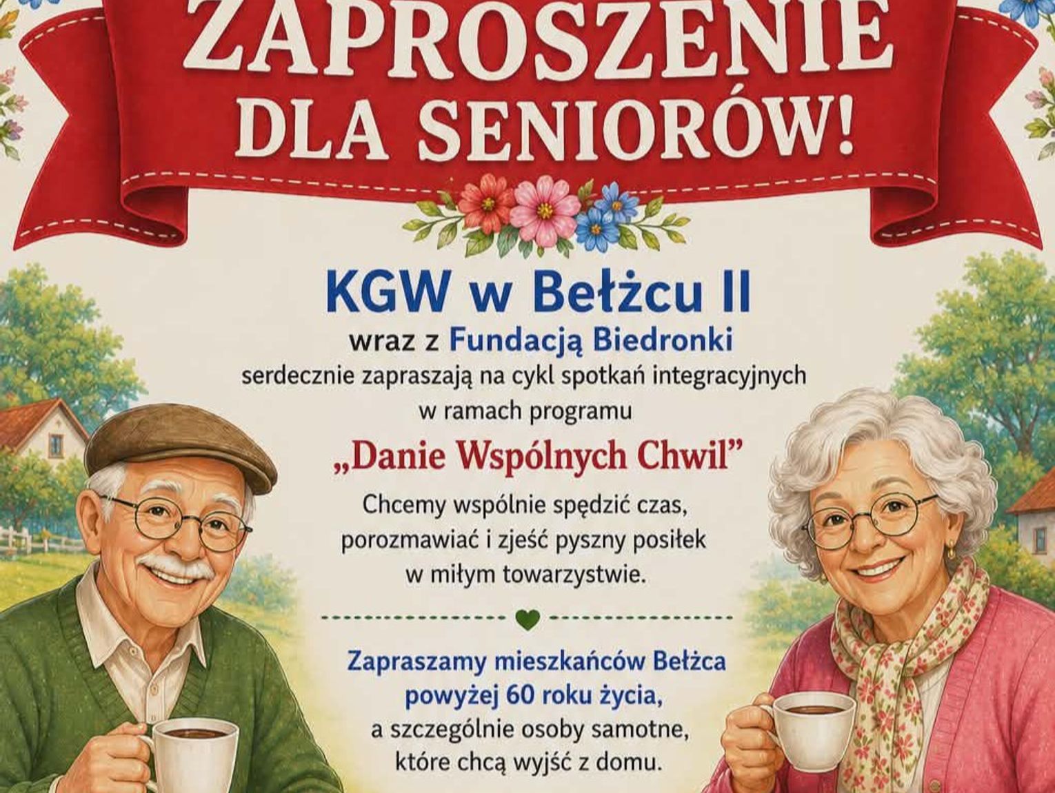 Danie wspólnych chwil. Bełżec II zaprasza seniorów na bezpłatne spotkania integracyjne