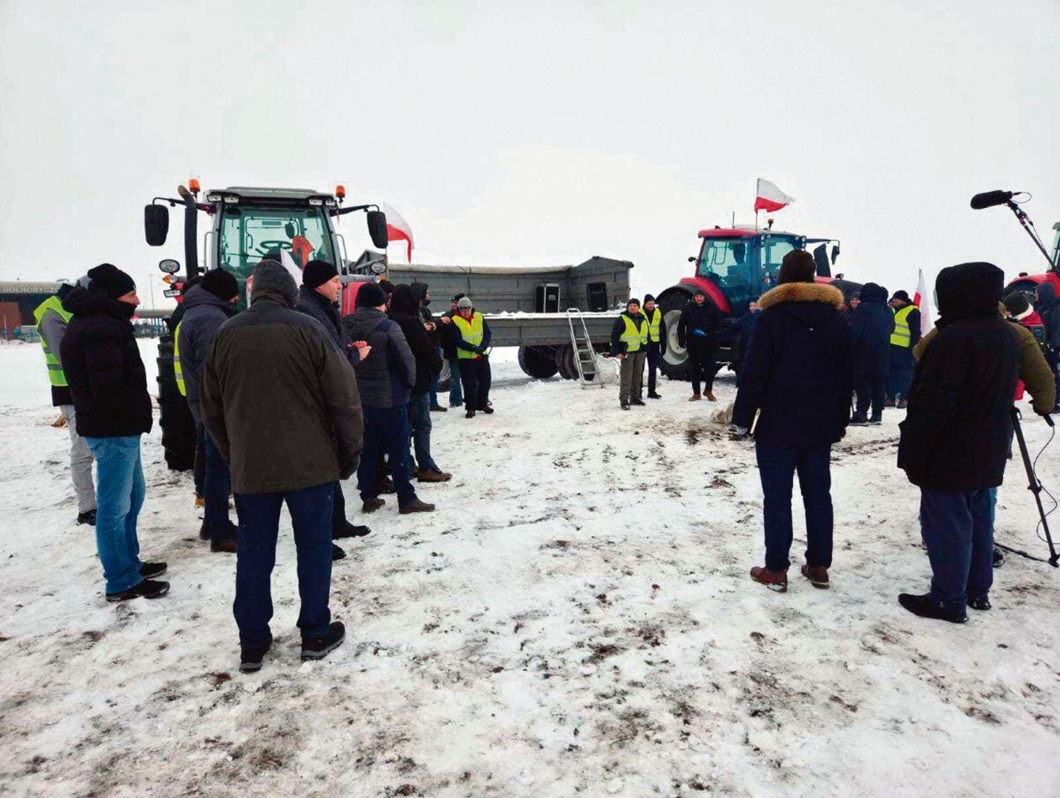 Dołhobyczów: Rolnicy protestowali przeciwko importowi towarów z Ukrainy i umowie UE-Mercosur