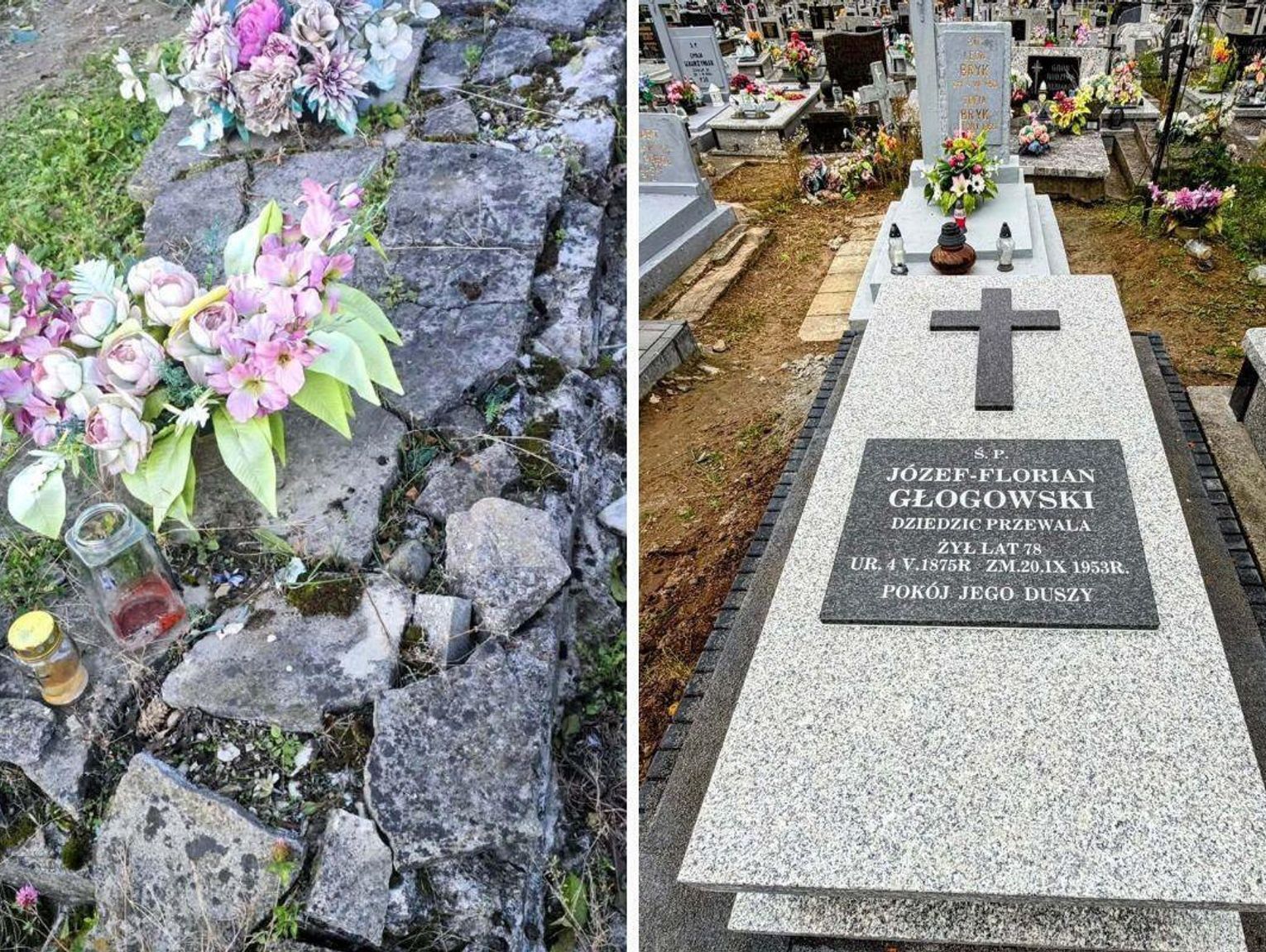 Dziedzic Przewala miał rozpadający się grób. Dzięki kweście to się zmieniło