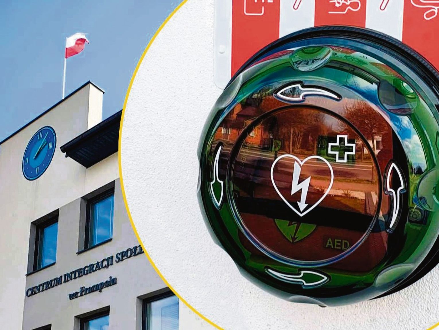 Frampol: Nowoczesny defibrylator na ścianie magistratu