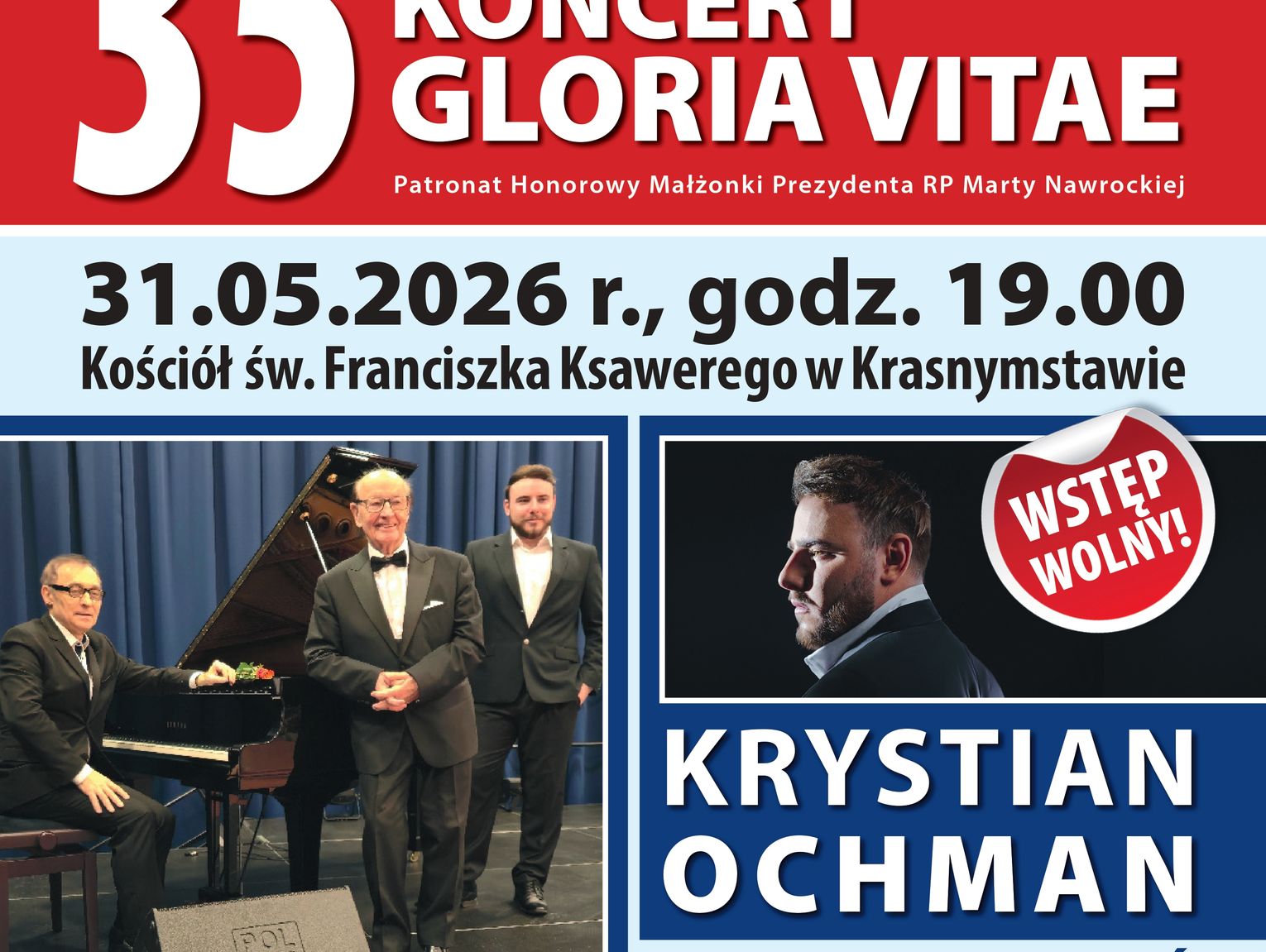 Gloria Vitae wraca do Krasnegostawu. W latach 90. występował m.in. Czesław Niemen [PROGRAM]