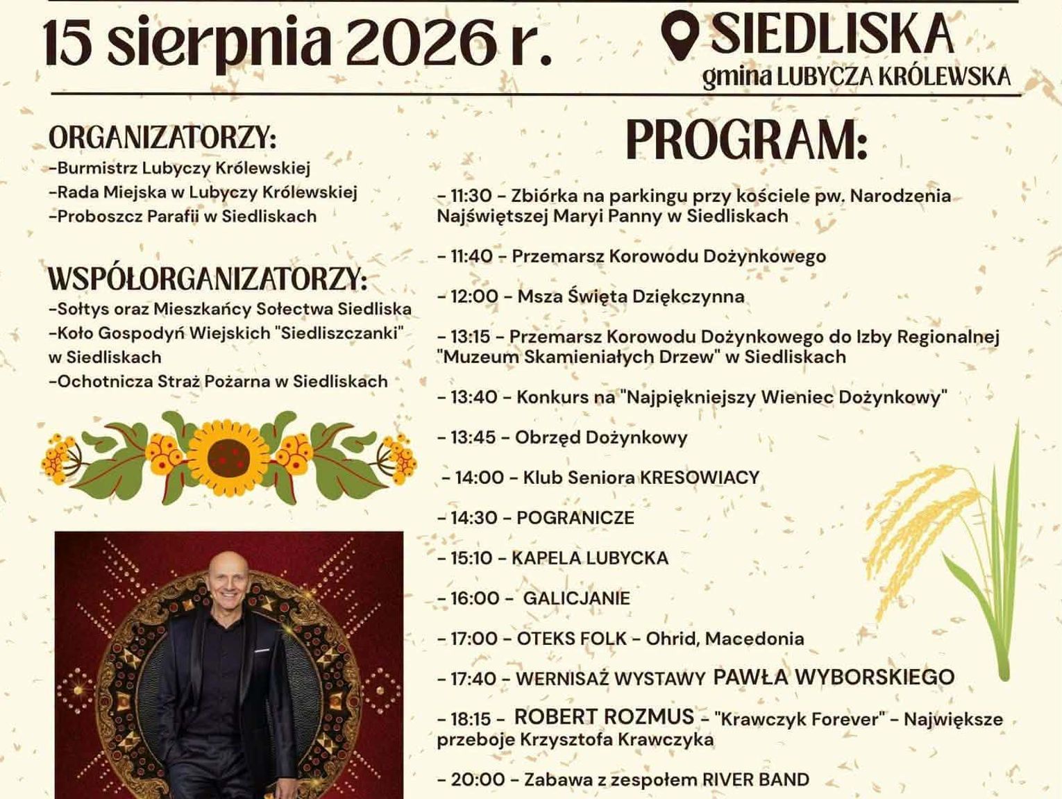 Gmina Lubycza Królewska zaprasza na święto plonów