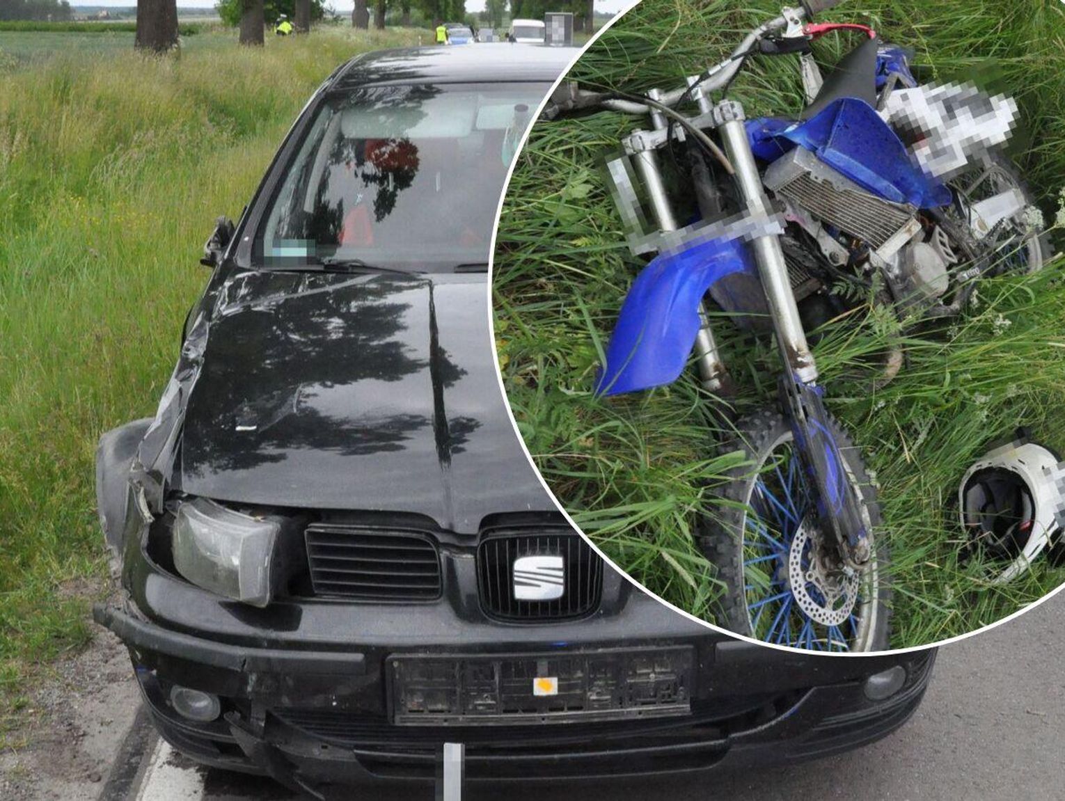 Gmina Tarnogród: Wypadek przed Dniem Dziecka. 15-latek poważnie ranny po zderzeniu z Seatem