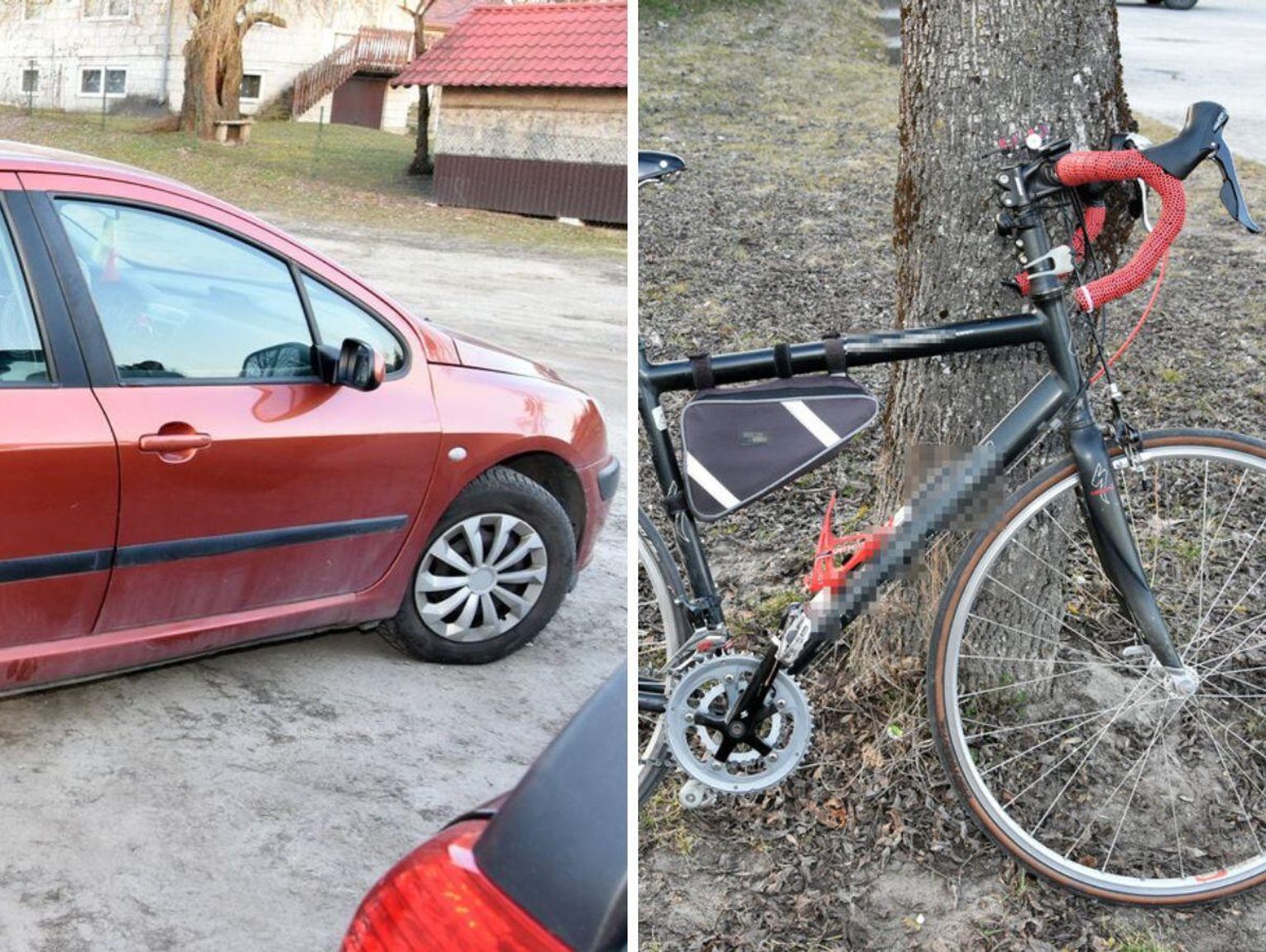 Krasnobród: Zajechała drogę rowerzyście, nie zdążył wyhamować i uderzył w samochód