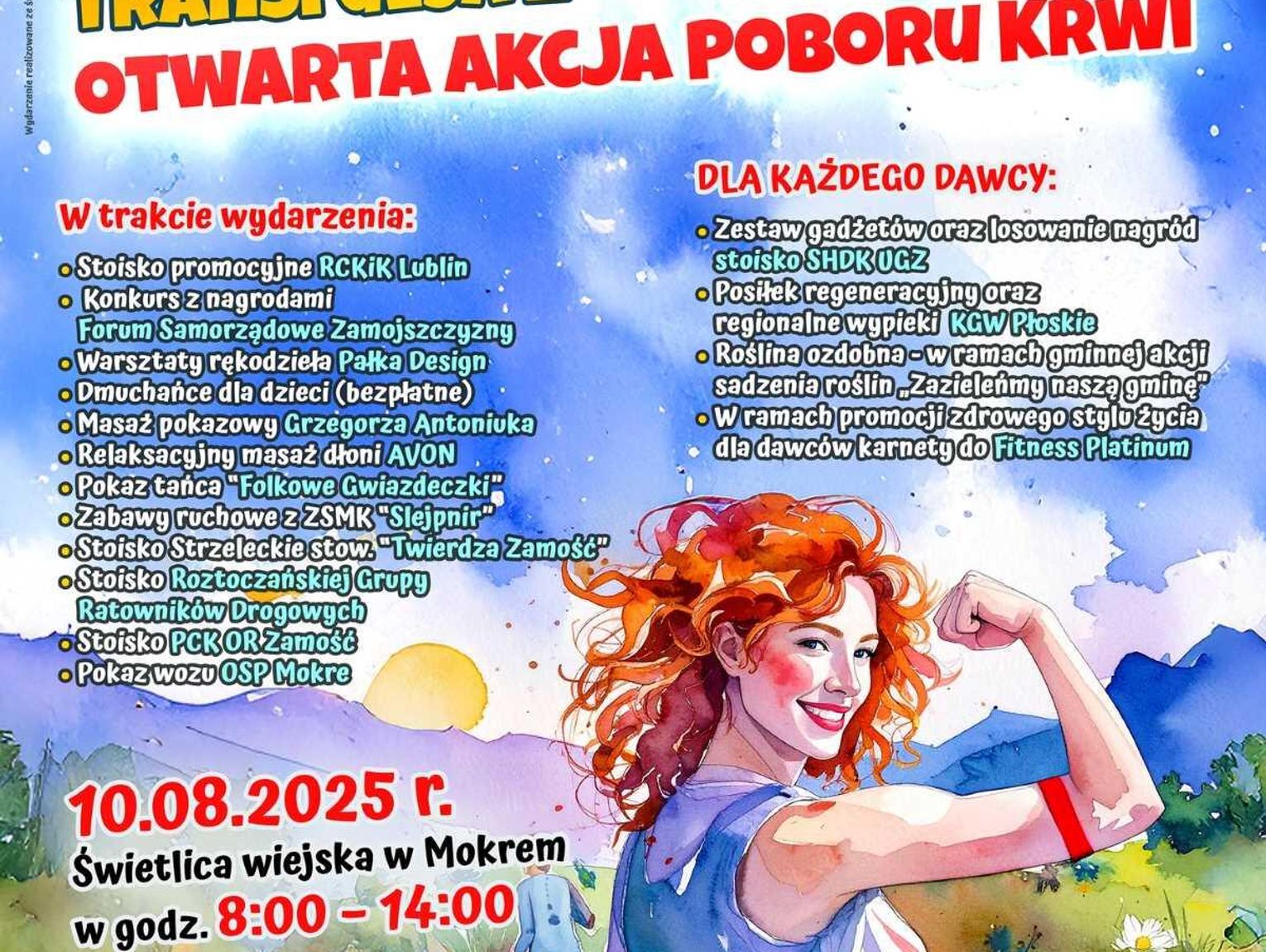Letnia Transfuzja Pomocy w Mokrem. Oddaj krew i odbierz wyjątkowe nagrody