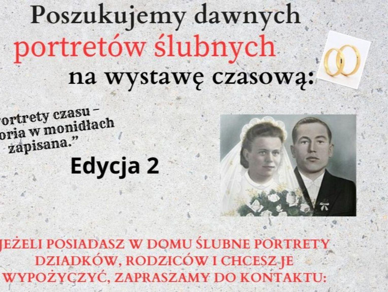 Masz monidło? Pokaż je. Biblioteka poszukuje dawnych portretów ślubnych