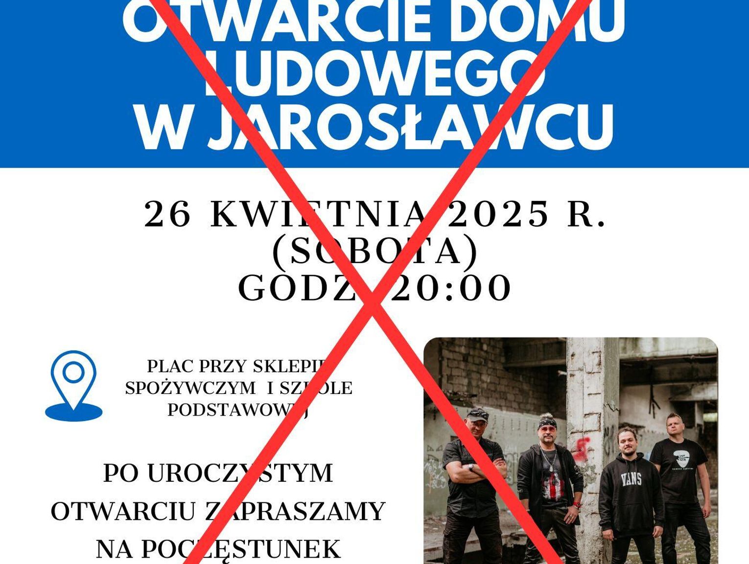 Meffis nie zagra. Otwarcie Domu Ludowego w Jarosławcu przesunięte z powodu żałoby