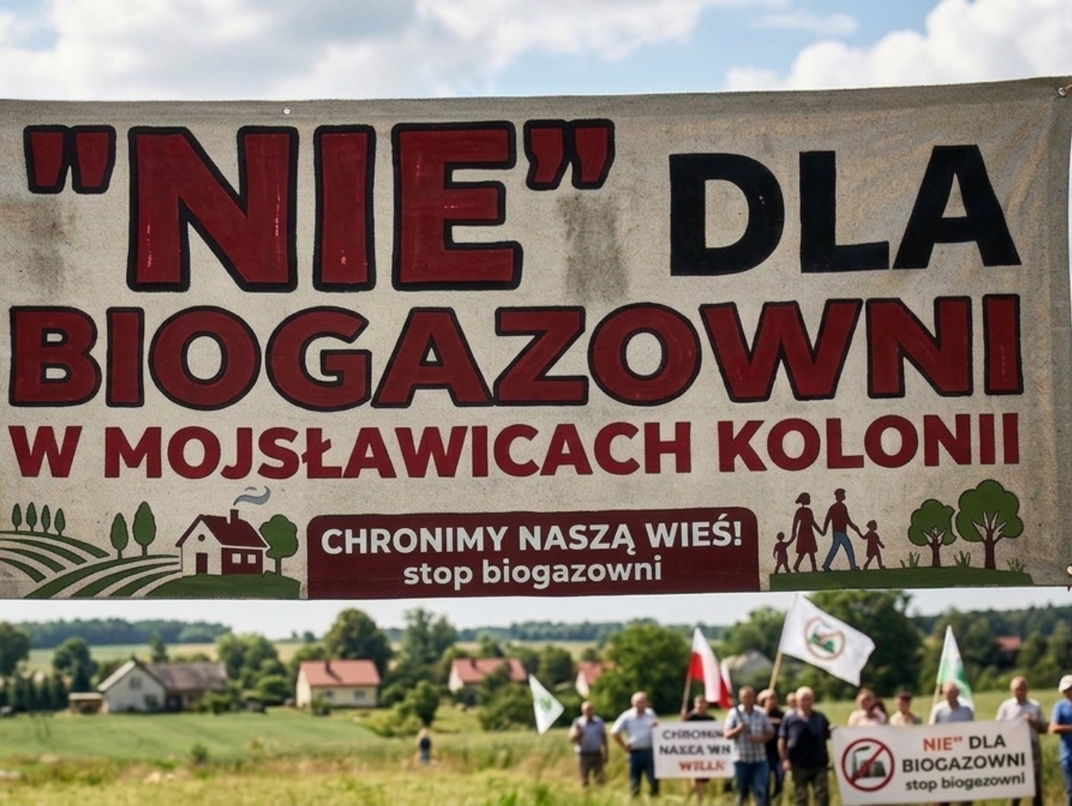 Mojsławice-Kolonia: Biogazownia podzieliła mieszkańców. „Nie chcemy tu smrodu!”