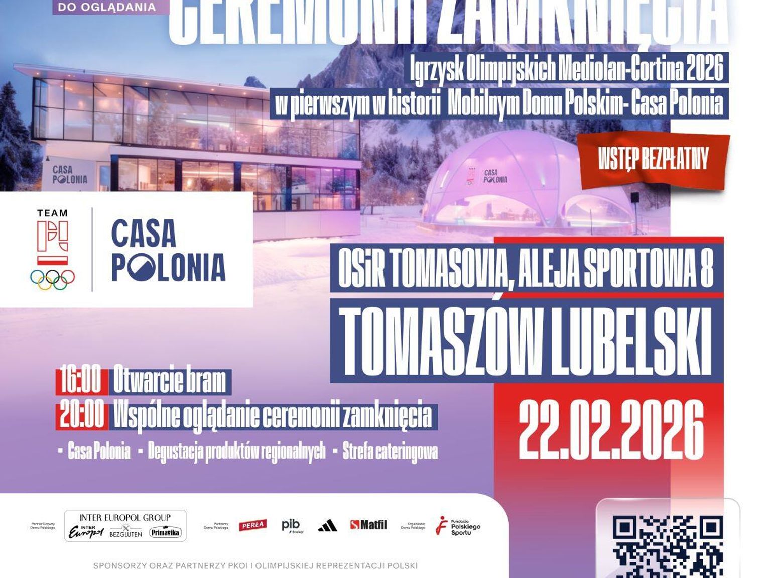 Olimpijski finał w sercu Roztocza! Tomaszów Lubelski zaprasza do Casa Polonia