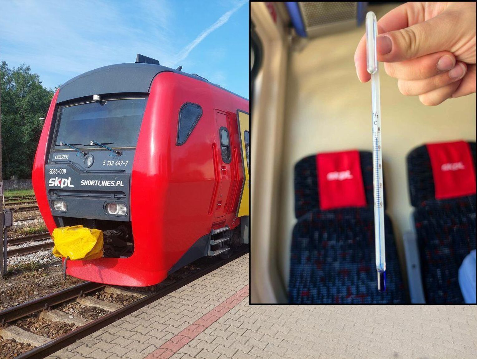 Piekło na szynach w okolicach Zamościa! W pociągu było 37°C