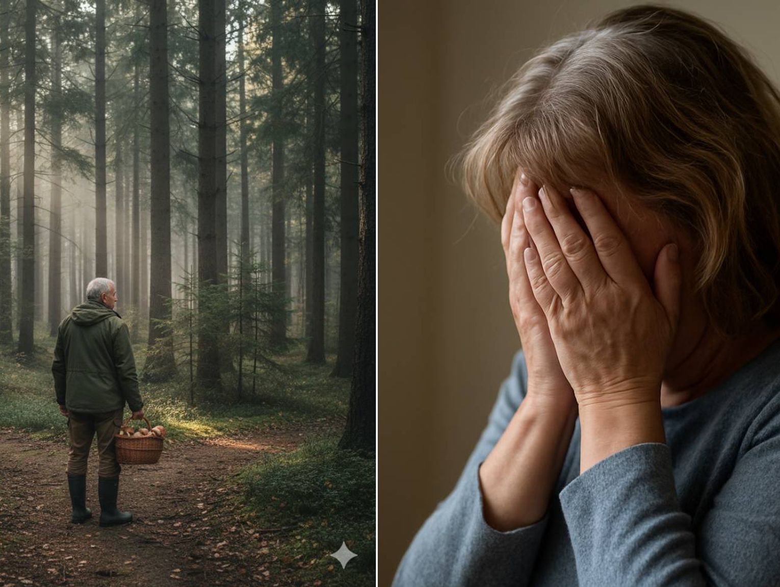 Policjanci uratowali zdesperowaną kobietę i odnaleźli zaginionego grzybiarza