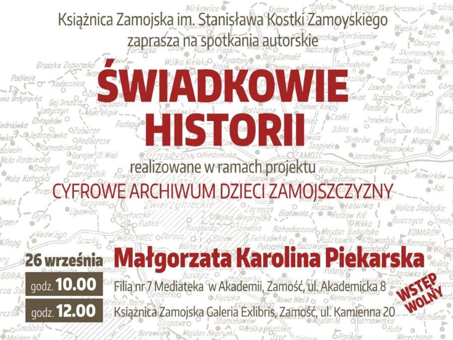 Poruszające historie Dzieci Zamojszczyzny. Książnica zaprasza na spotkania autorskie